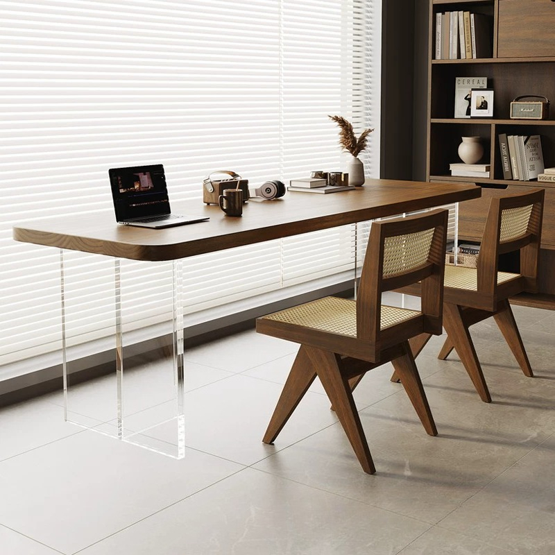 Bedroom Furniture - Escritorio nórdico de acrílico y madera