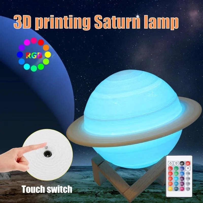 Floating Nightstand With Led Light - Luz LED nocturna con estampado 3D,