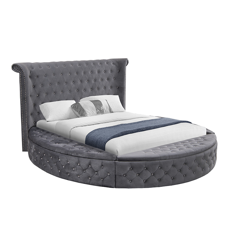 King Size Bed Frame With Storage Drawers - Base de Cama Tapizada Tamaño King