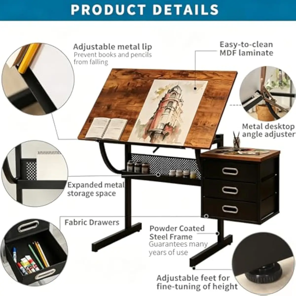 Mesa de Dibujo con Ajuste de 0 - Tables reseña y precio