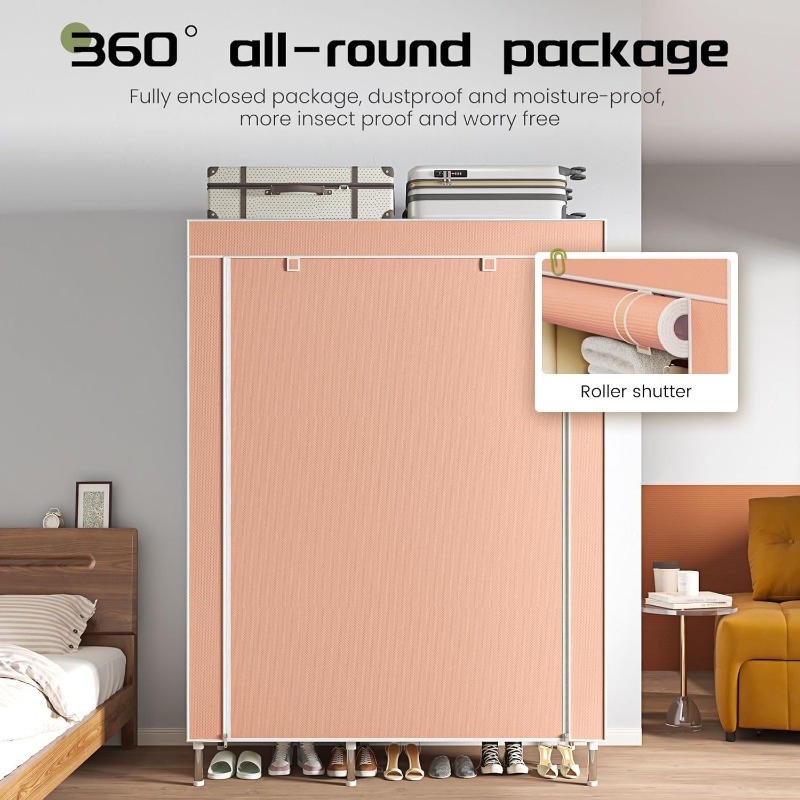 Armario portátil, organización - Wardrobe Closet Portable Fabric Cover reseña y precio