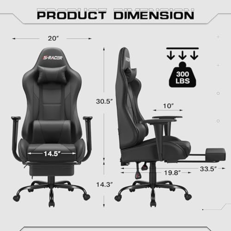 Silla ergonómica para videojue - Chairs reseña y precio