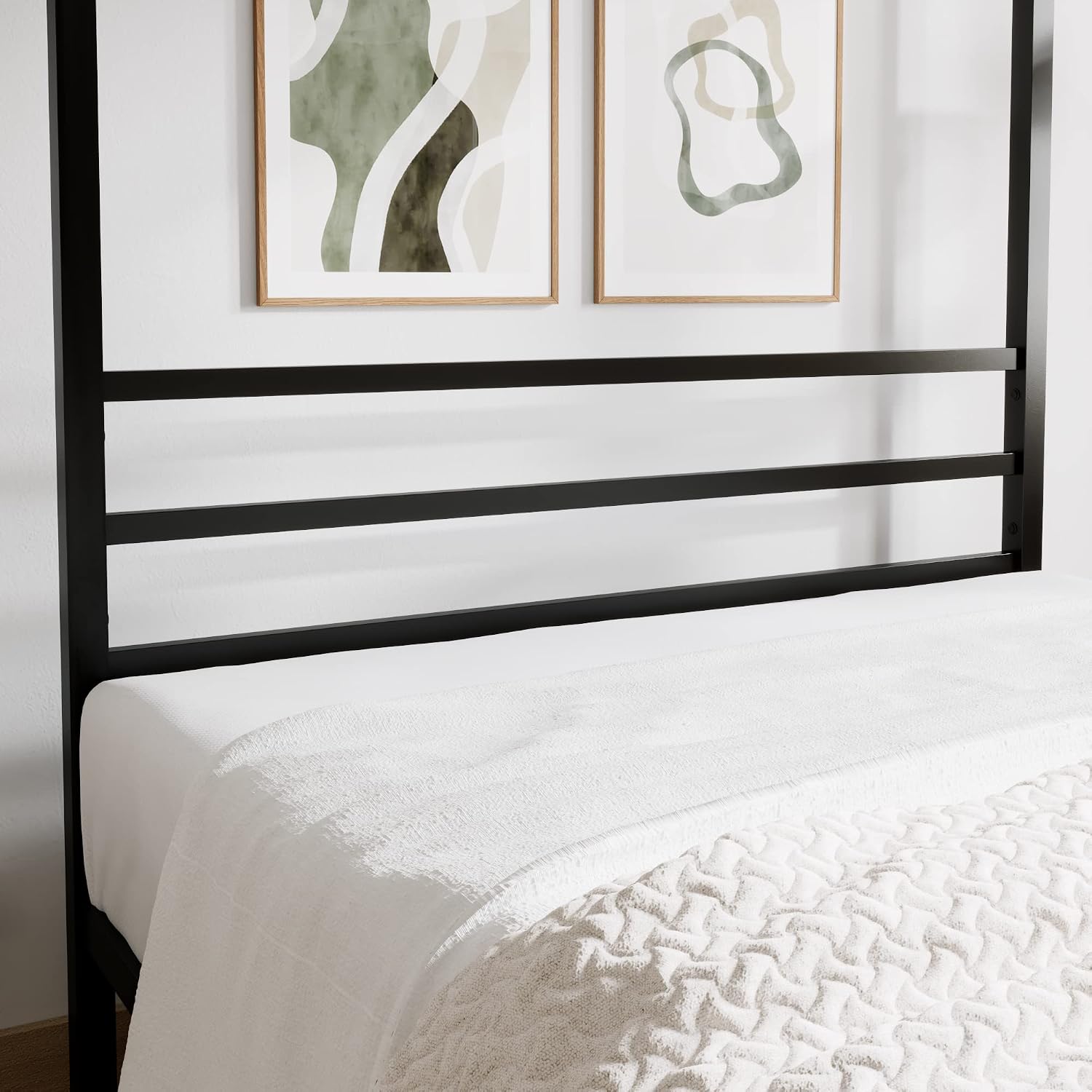 Base de Cama con Toldo de Meta - Canopy Bed Frame Metal Queen reseña y precio