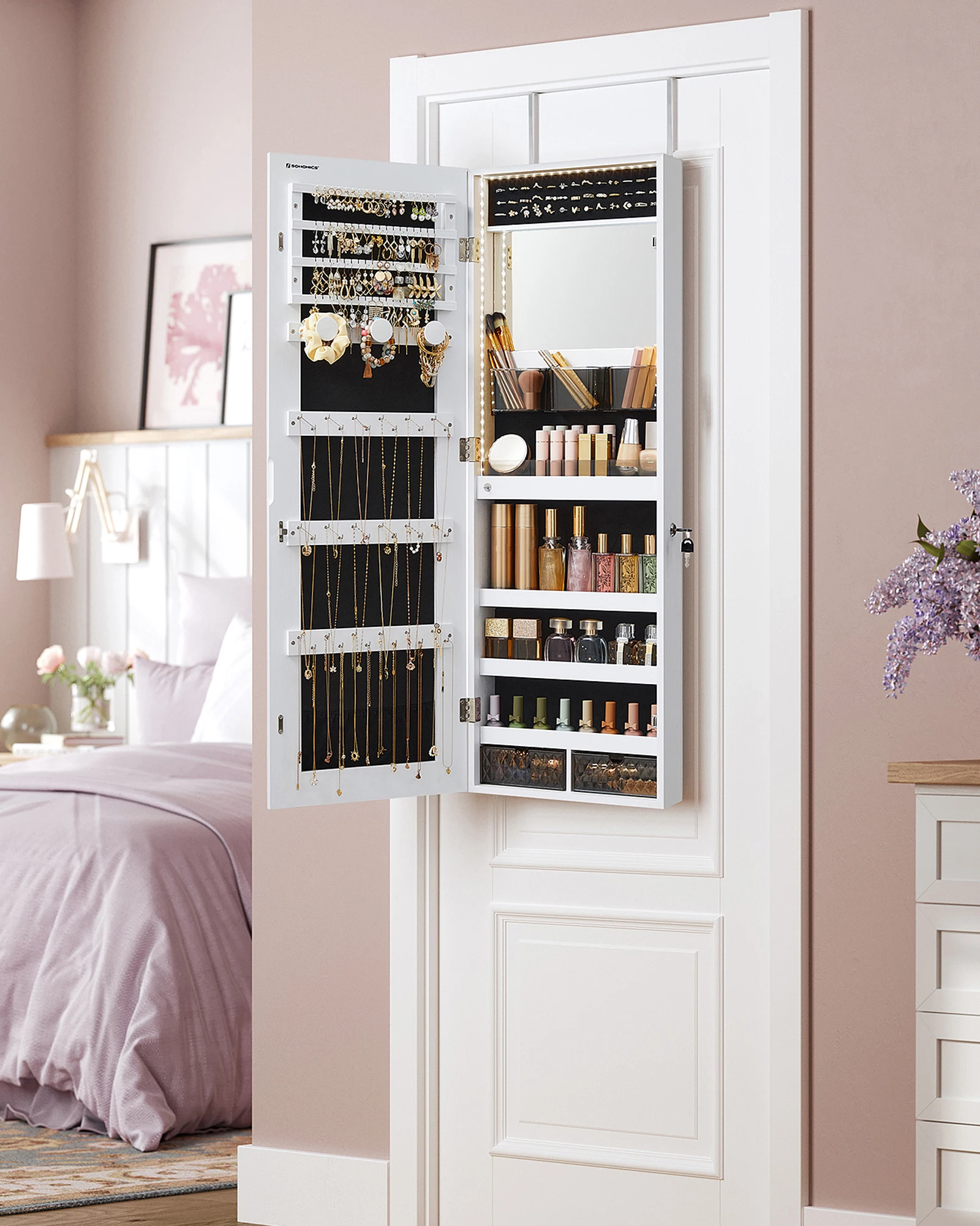 # Gabinete de joyería multifun - Full Length Mirror Jewelry Armoire reseña y precio