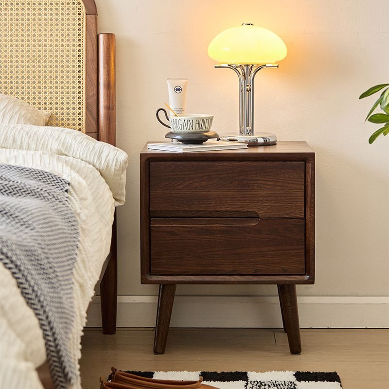 Mesitas de noche de madera, me - Solid Wood Nightstand 2 Drawers reseña y precio