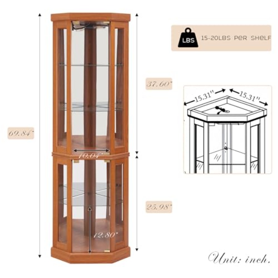 Vitrina de esquina para almace - Storage reseña y precio