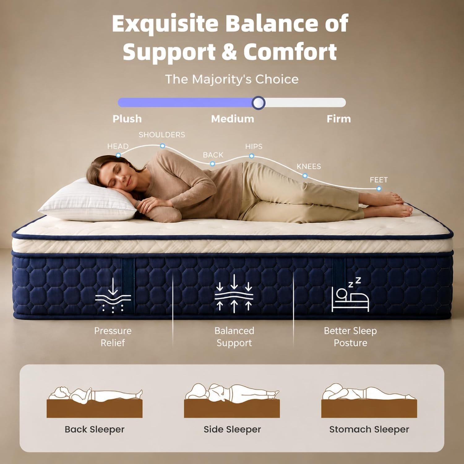 Colchón tamaño Queen, colchón  - Memory Foam Mattress In A Box Queen reseña y precio