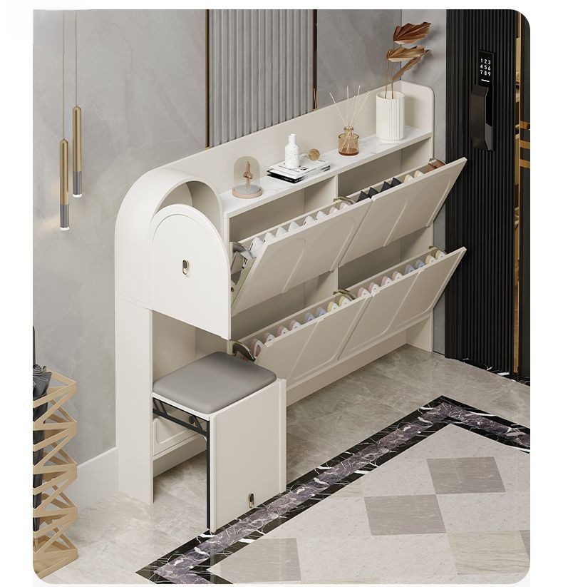 Zapatero Moderno de Madera Col - Shoe Rack Cabinet Narrow Entryway reseña y precio
